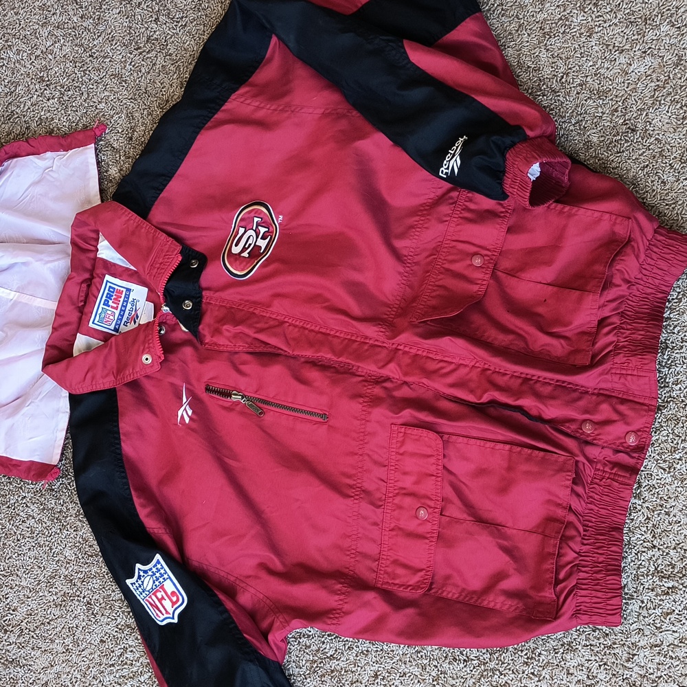 VTG Pro Line Reebok 49ers Jacket, Large